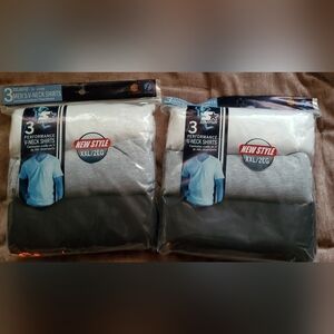 New 2 Pks Starter Men's Performance V-Neck Shirts XXL